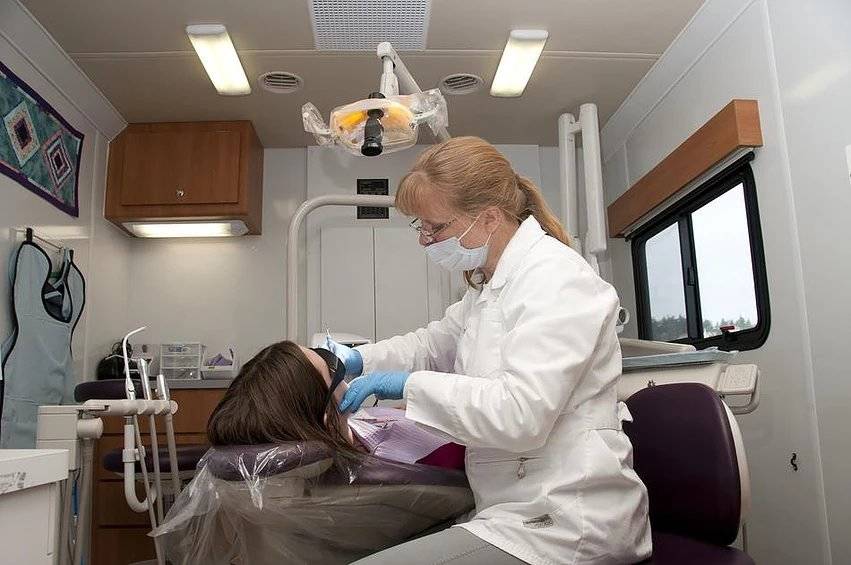 Photo caption: Fish For Teeth sponsors a mobile dental van for dental clinics in the San Juan Islands, up to four times a year. (Contributed photo.)