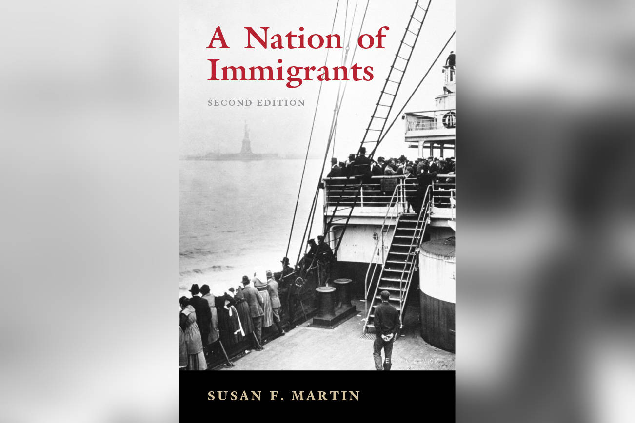Cover artwork for "A Nation of Immigrants" courtesy of author Dr. Susan F. Martin.