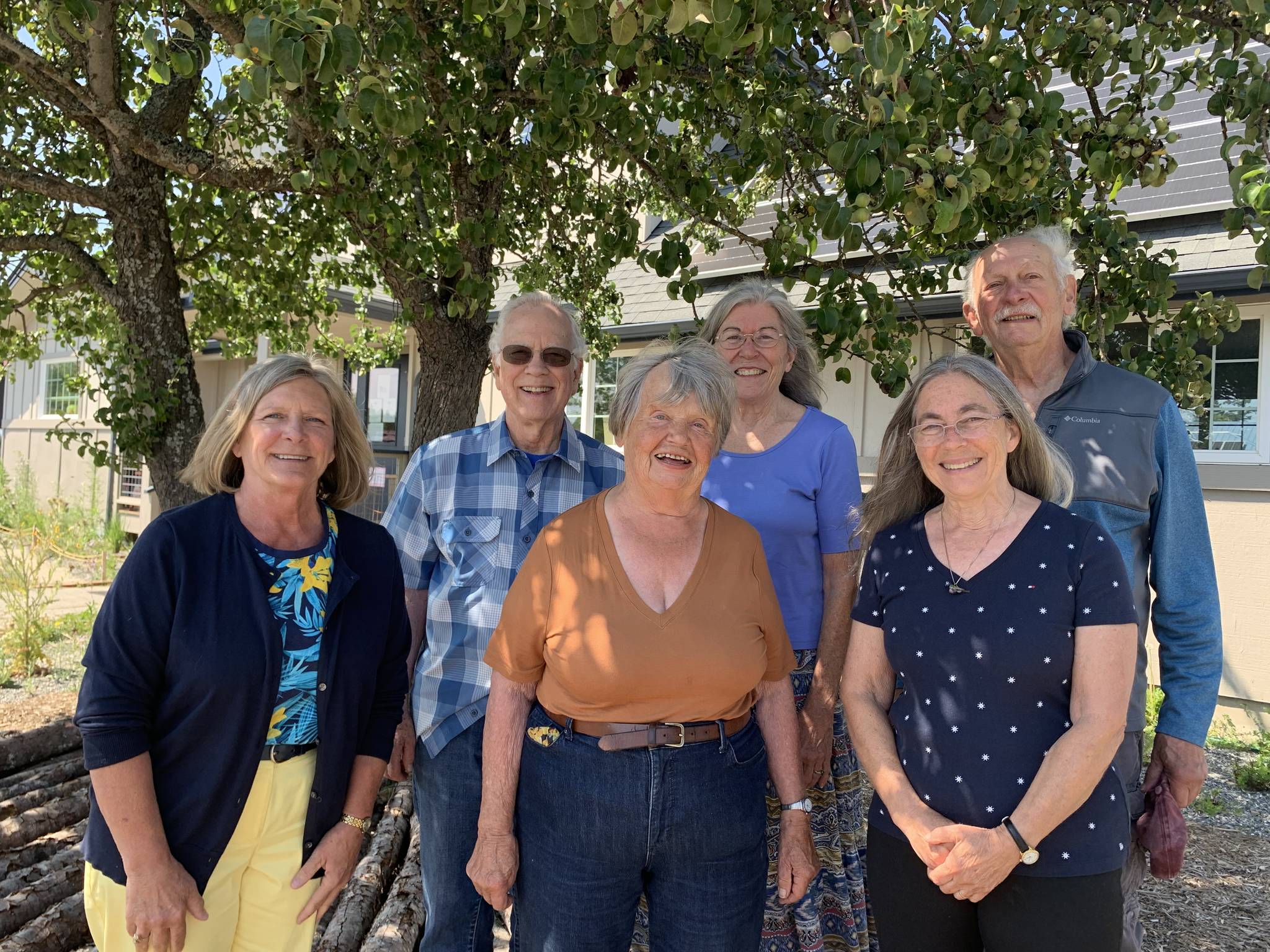 Contributed photo
SHIBA volunteers for Lopez, Orcas and San Juan Islands. Front row: Holly Henry, Pat VanSkyhawk and Patti Bjarnason, all of San Juan Island. Back row: Mac Langford of Lopez and Pegi Groundwater and Michael Moss of Orcas.