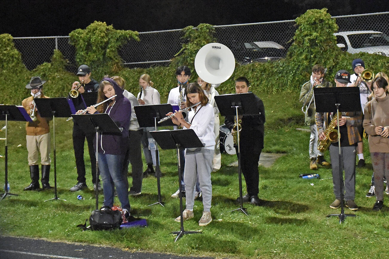 Wolverine Pep Band, out for the first time this year, played for the whole game! ( John Stimpson photo)
