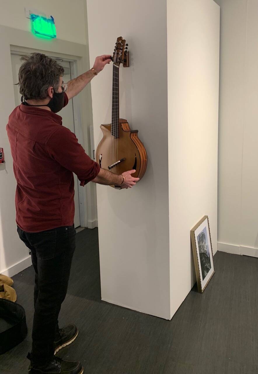 San Juan Islands Museum of Art/Contributed photo
AR team members setting up the show-your behind the scenes look.