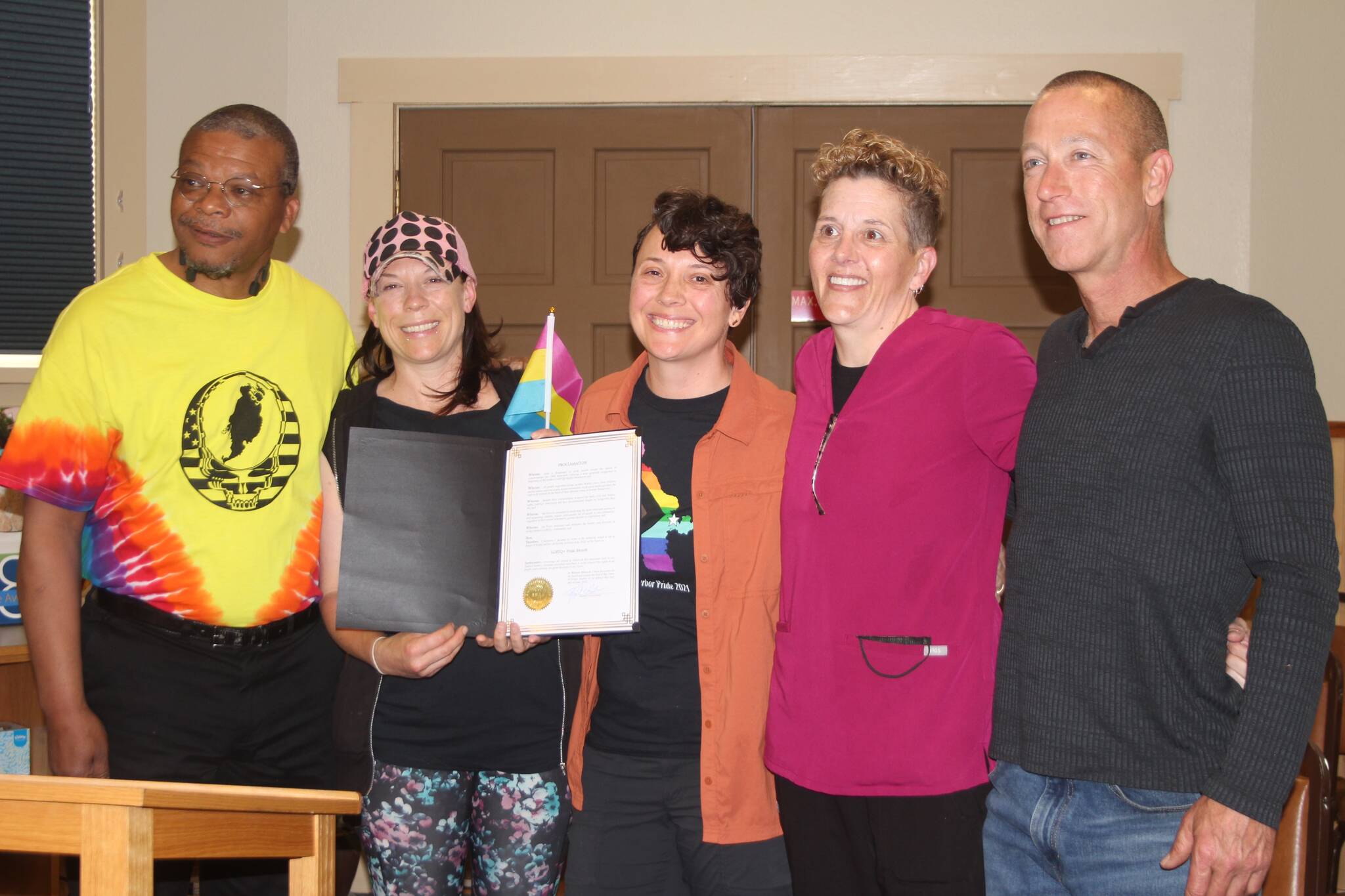 Heather Spaulding / Staff photo
Mayor Ray Jackson with SJI Pride Foundation members