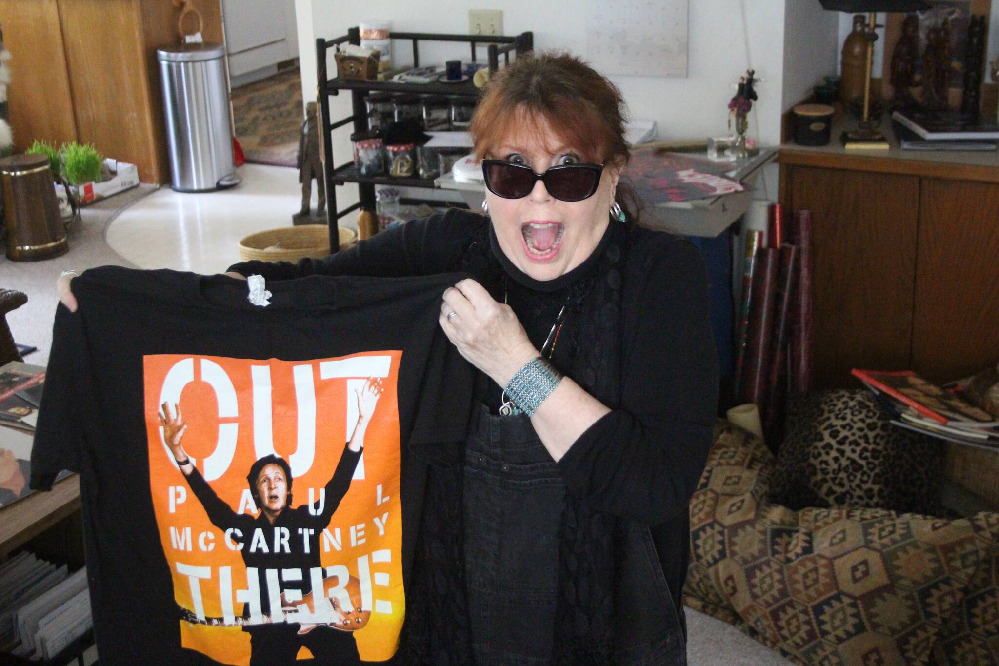 Heather Spaulding / Staff photo
Carol Maas excitedly showing off her Paul McCartney concert t-shirt