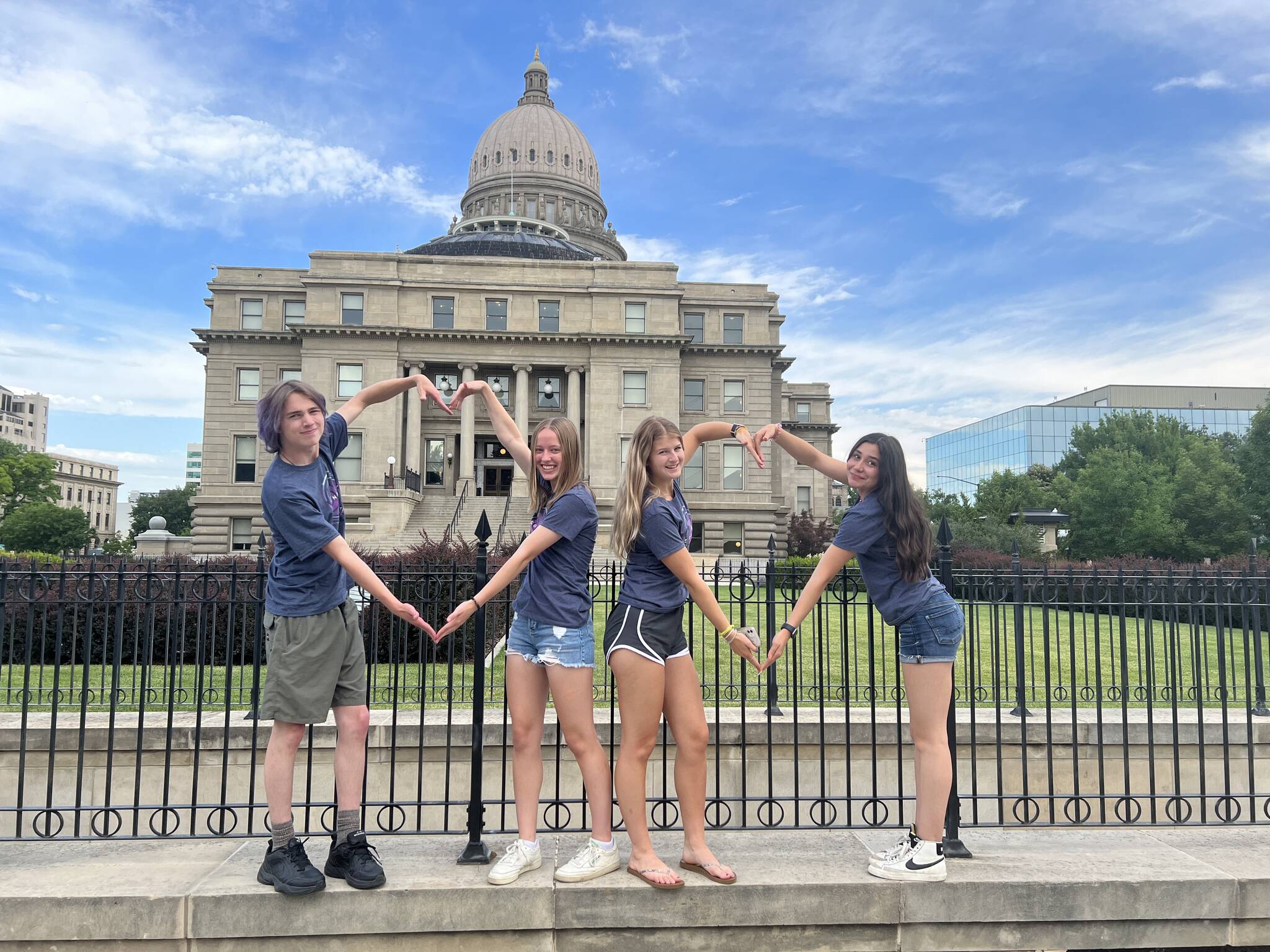 OPALCO/Contributed photo
The 2022 delegation at the Capital of Idaho included (from left to right) Satchel Bourne, McKenna Clark, August Moore and Valeria Villareal.