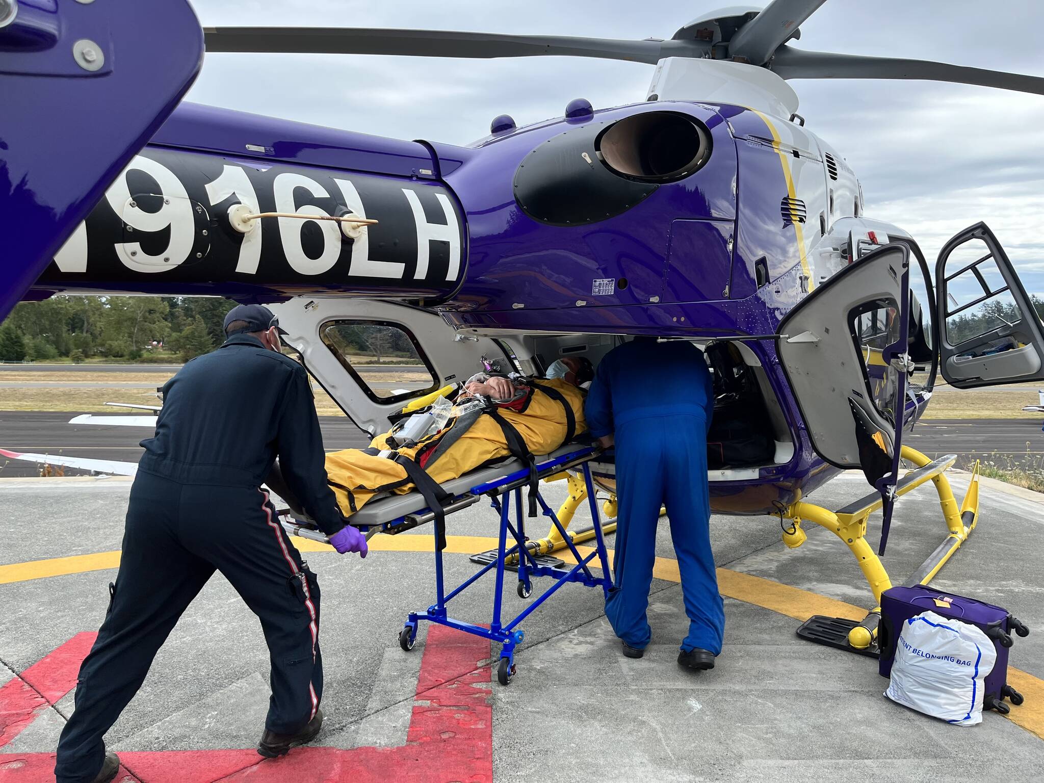 Colleen Smith/staff photo
A patient being flown with Airlift Northwest.