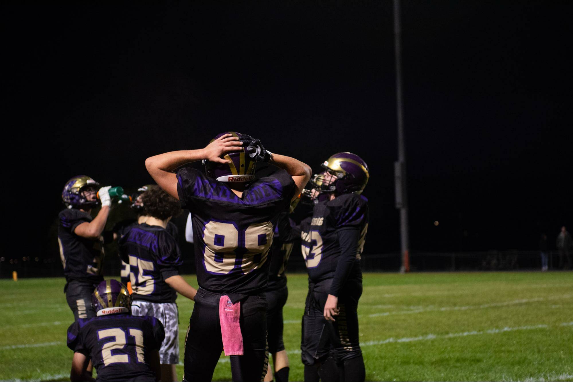 Contributed photo by Kathryn Wheeler
The team expresses frustration at another Coupeville touchdown