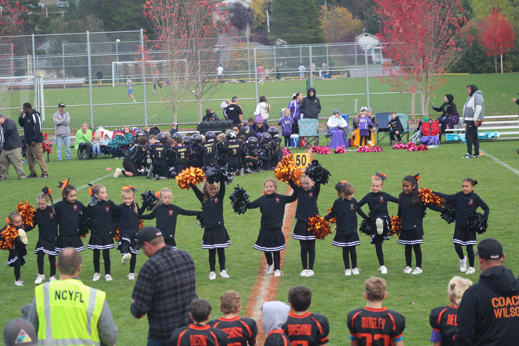 Heather Spaulding \ Staff photo
Cheer squad does the Monster Mash during half time.