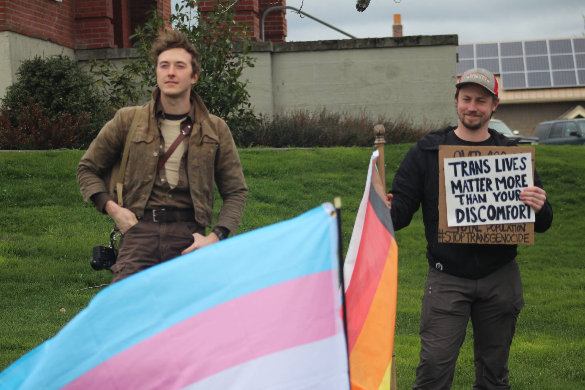 Heather Spaulding \ Staff photo
From left to right: Chase Anderson and Carson Brown showing their support.
