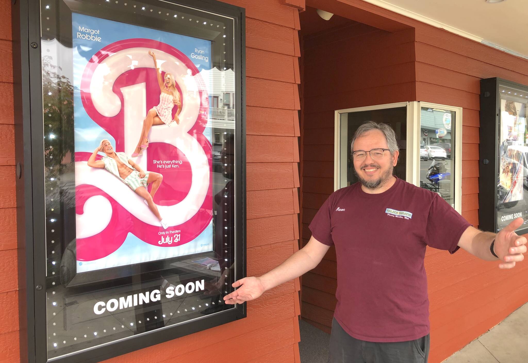 Kelley Balcomb-Bartok / staff photo
Aaron King, manager of the Palace Theater, is pleased to announce the theater will officially reopen its doors Friday. Barbie and Mission: Impossible - Dead Reckoning Part One will be the first films shown since the theater closed for the remodel.