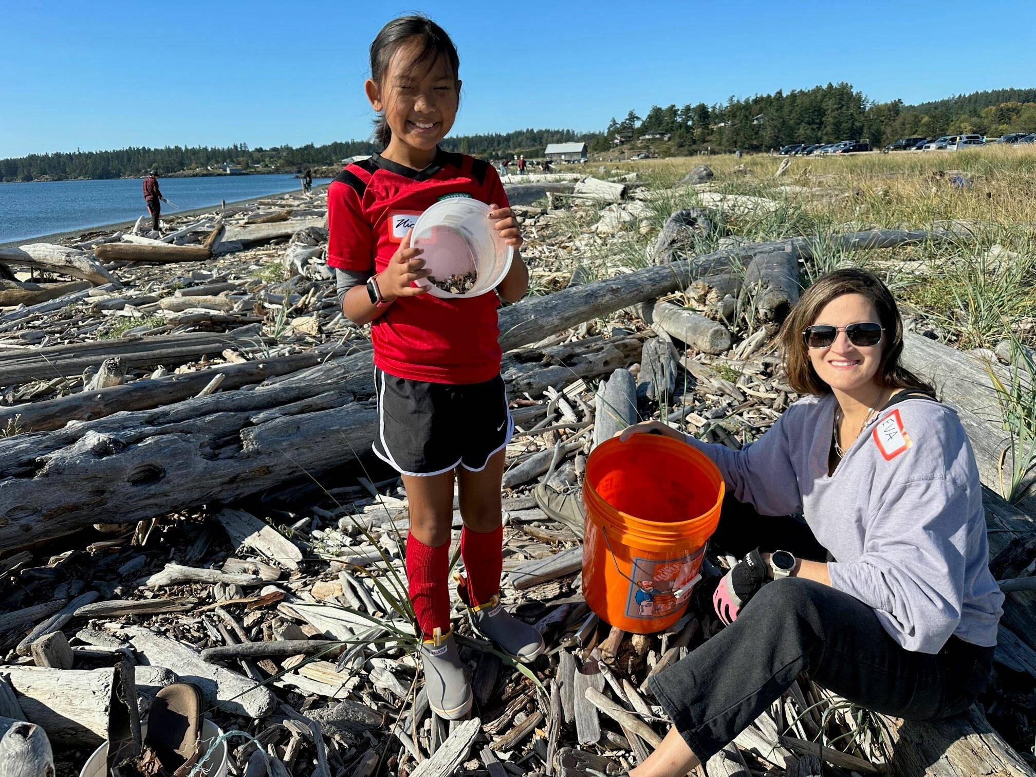 Contributed photo by San Juan County
Volunteers find microplastics at Jackson Beach