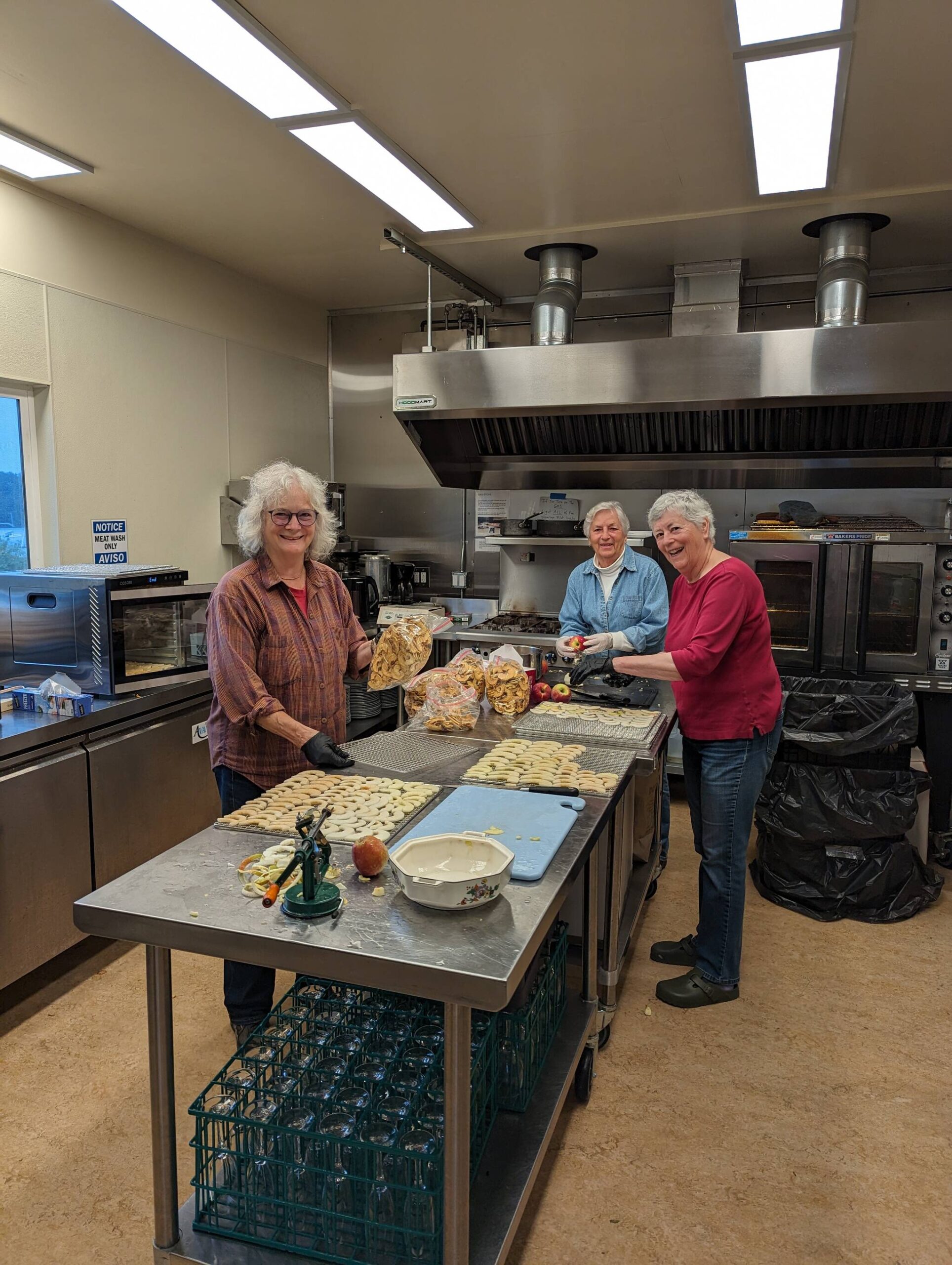 Contributed photo 
Volunteers dehydrating fruit for food bank