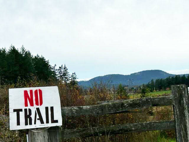 Heather Spaulding Staff photo
A No Trails sign with San Juan Valley in the background.