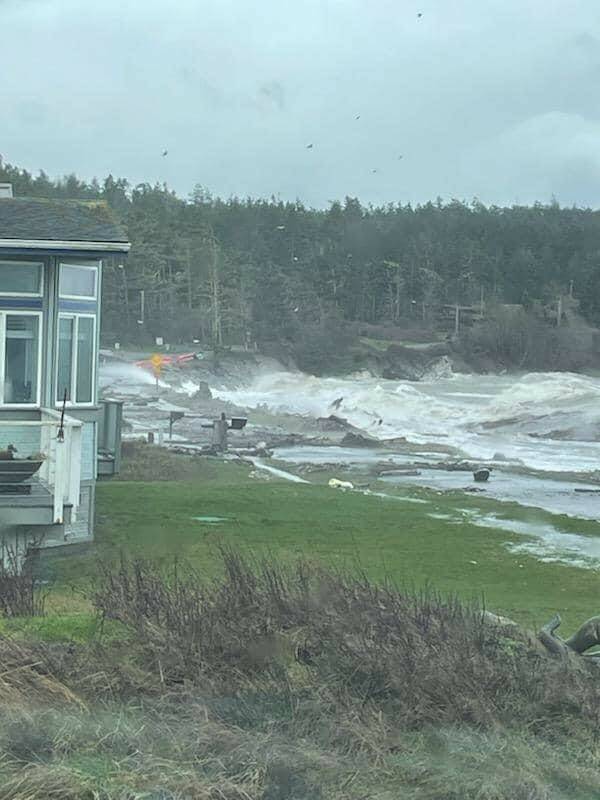 Contributed photo by the San Juan County Sheriffs Office
MacKaye Harbor Road impassible Jan. 9