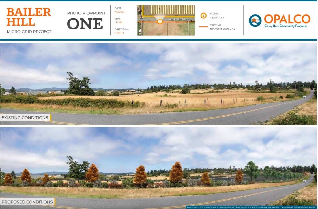 Submitted photo
One of three visual renderings of the Bailer Hill microgrid project. The remaining images can be found on OPALCO’s website.