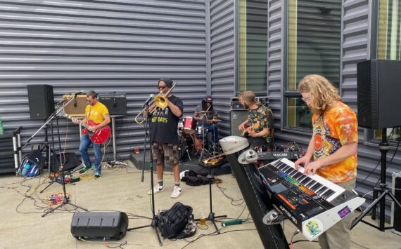 Staff photo / Isabel Ashley 
Ska Island performing at the SJI Brewery for the Great Island Clean-Up