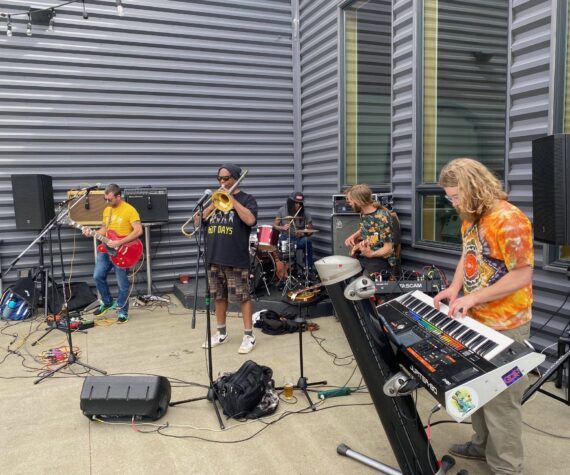 Staff photo / Isabel Ashley 
Ska Island performing at the SJI Brewery for the Great Island Clean-Up