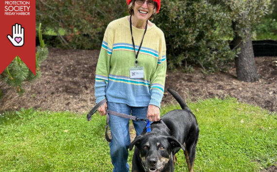 Contributed photo
Linn wearing her iconic red hat, and posing with Benna before going on their regular walk!