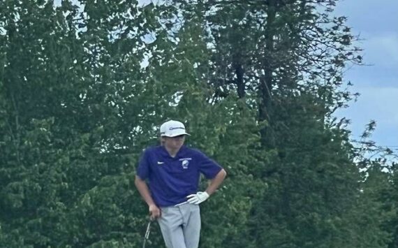 Contributed photo
Jack Hess driving on number 5 at Tumwater Valley Golf Club