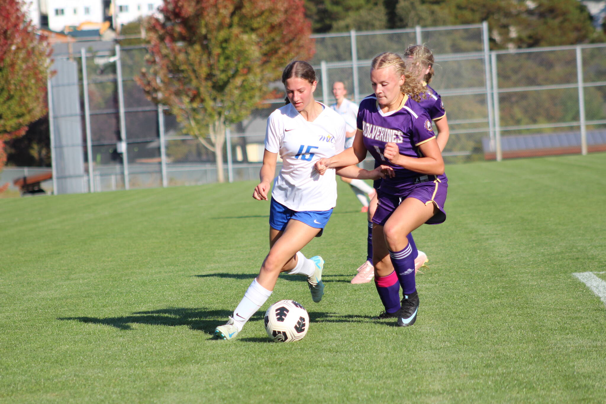 Heather Spaulding / Staff photo
Wolverines look to steal the ball.