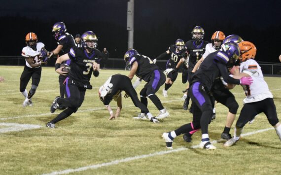 John Stimpson photo.
Wolverine # 3 Jackson Felix runs for a big yardage gain.