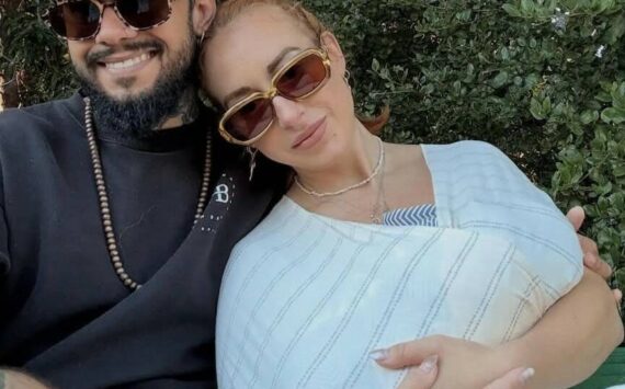 Contributed photo.
Gui Silva and his wife, Rachel Leidig, with their newborn.