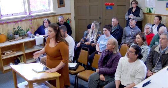 Town Council meeting photo.
Amanda Lynn testifies to the Town Council.