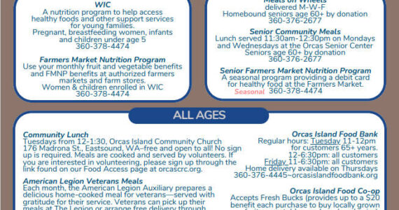 Orcas Food Access Resource Guide.