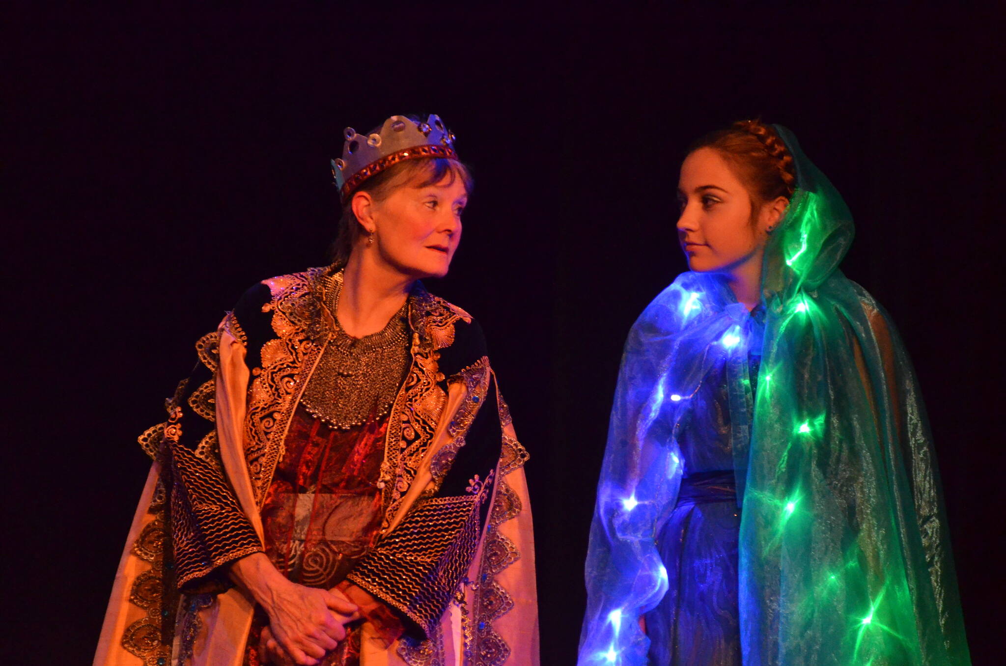 Darrell Kirk photo.
Rosie Summer (left) as Prospera and Siri Dye as Ariel in The Tempest  in 2014.