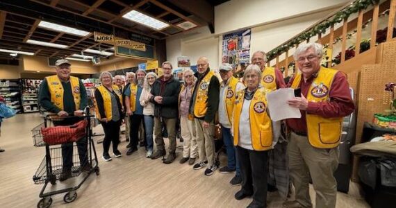 Contributed photo. 
Lions with Verne Howard, owner of Valmark, and Conrad and Margaret Berthold.