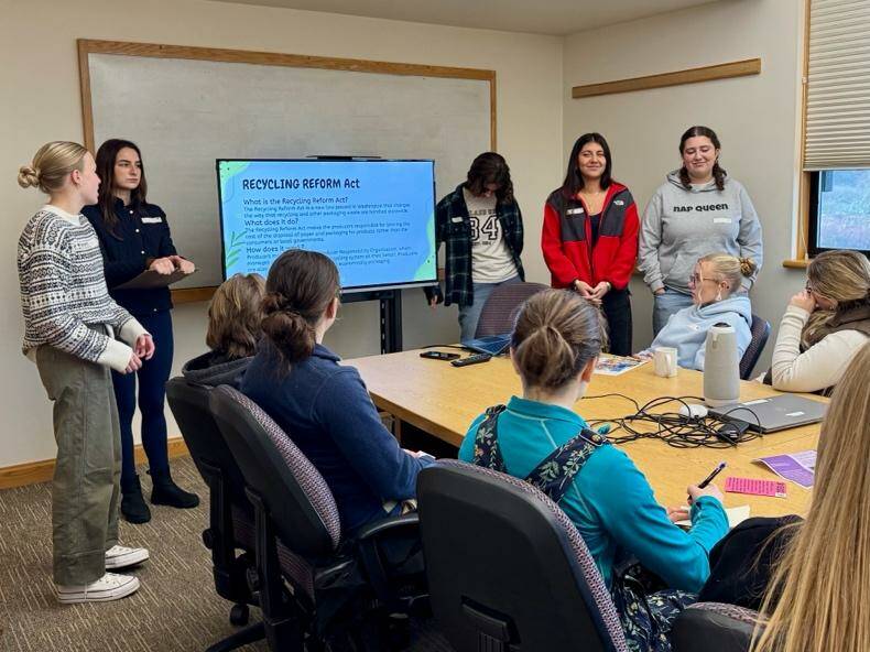 Contributed photo.
FHHS Eco Club leading a session on youth using their voices in Olympia.