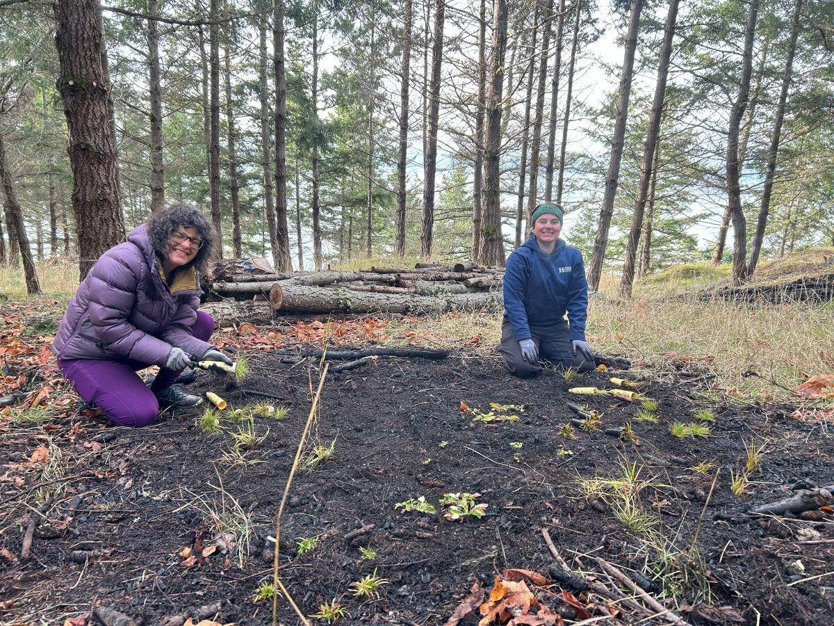 Contributed photo
Land Bank staff, Tanja Williamson and Shauna Barrows, atop Goldenback Trail in late November.