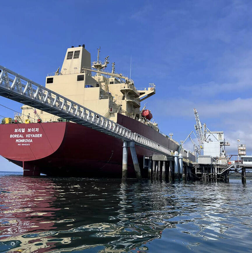 David Stalheim photo.
The Boreal Voyager sits at the ALA Energy terminal on Sept. 9. The vessel is a 59,206​-deadweight​-ton, very large gas carrier​, 227 meters ​long and 36 meters wide.