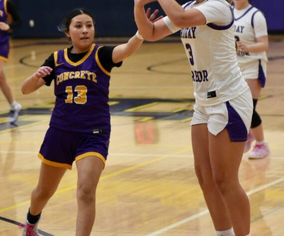<p>Contributed photo by John Stimpson</p>
                                <p>Caylee Morton, #3, shoots for a three-pointer.</p>