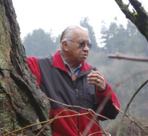 Billy Frank Jr. at the Treaty Tree