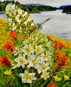 Meadow Death Camas with Island Marble by Rosalie Howarth