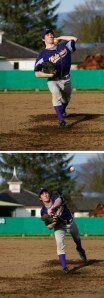 Friday Harbor southpaw Shawn Cutting shows perfect pitching form Tuesday vs. Darrington. Cutting held the Loggers scoreless over four innings.
