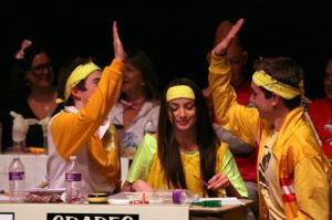 Friday Harbor High School’s 9th and 10th grade Knowledge Bowl team celebrate its victory