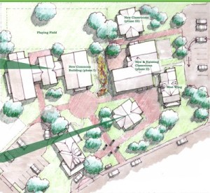 An Artists rendering of the Spring Street International School campus