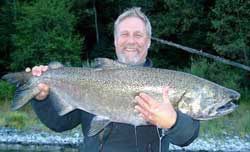 San Juan Island's Royce Meyerott poses for a photograph with a prize catch.