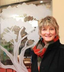 Kathy Crain and “Madrona Glass”.