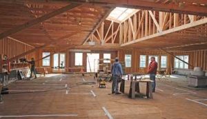 The interior of the second floor addition