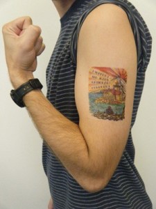 Body art finds a role in political debate.