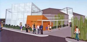 The pending transformation of the former EMS building on Spring Street is shown in an artist rendition of IMA's design for its new home.