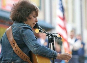 San Juan Island songstress Devorah performs at the 2011 Memorial Day observance in Friday Harbor.