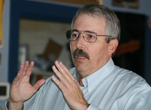 Sheriff candidate Brent Johnson speaks at a meet-and-greet Sept. 22 at the China Pearl Restaurant. He said fighting drug and alcohol problems requires a 'triangle' of treatment