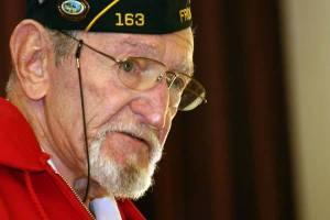 Howard Schonberger of Friday Harbor ... journalist and World War II veteran speaks at Friday Harbor Middle School ceremony Nov. 10.