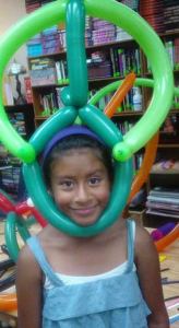 Spring Street International School author Vida Wight caught in the act: brainstorming.