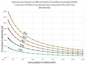 Multi-year utility rate increase