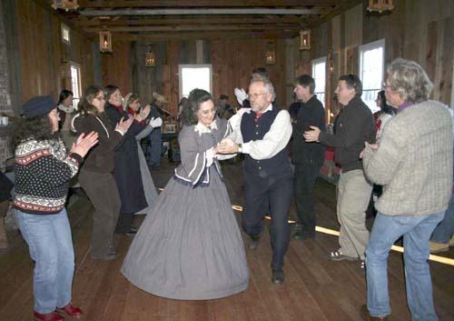 Anita Rogers at the Annual Old-fashioned Holiday Social at English Camp.