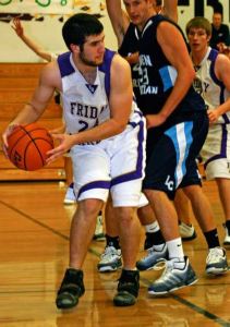 Trapped against the baseline